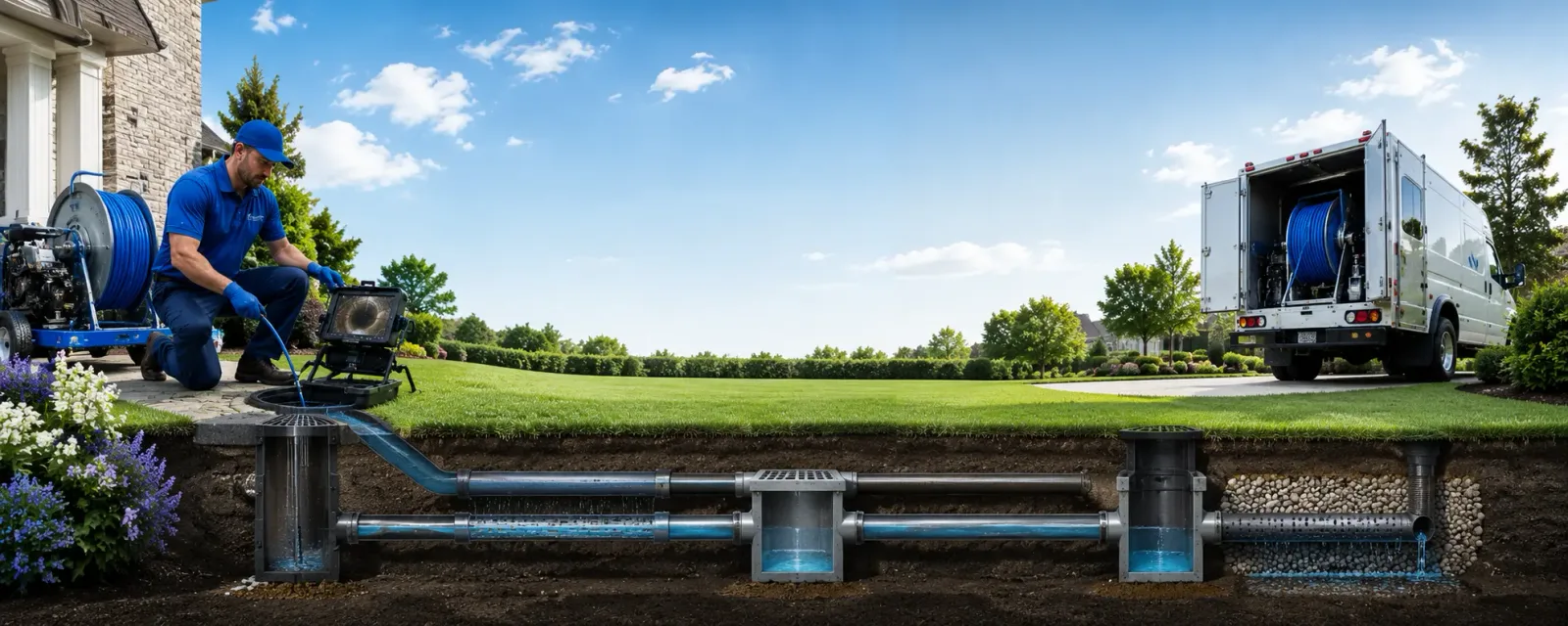 Outdoor drain cleaning information for Grahn, KY